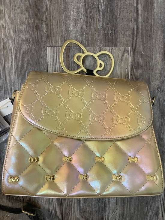 Hello Kitty Handbags - Loungefly Hello Kitty 50th Anniversary Iridescent Gold Quilted Satchel